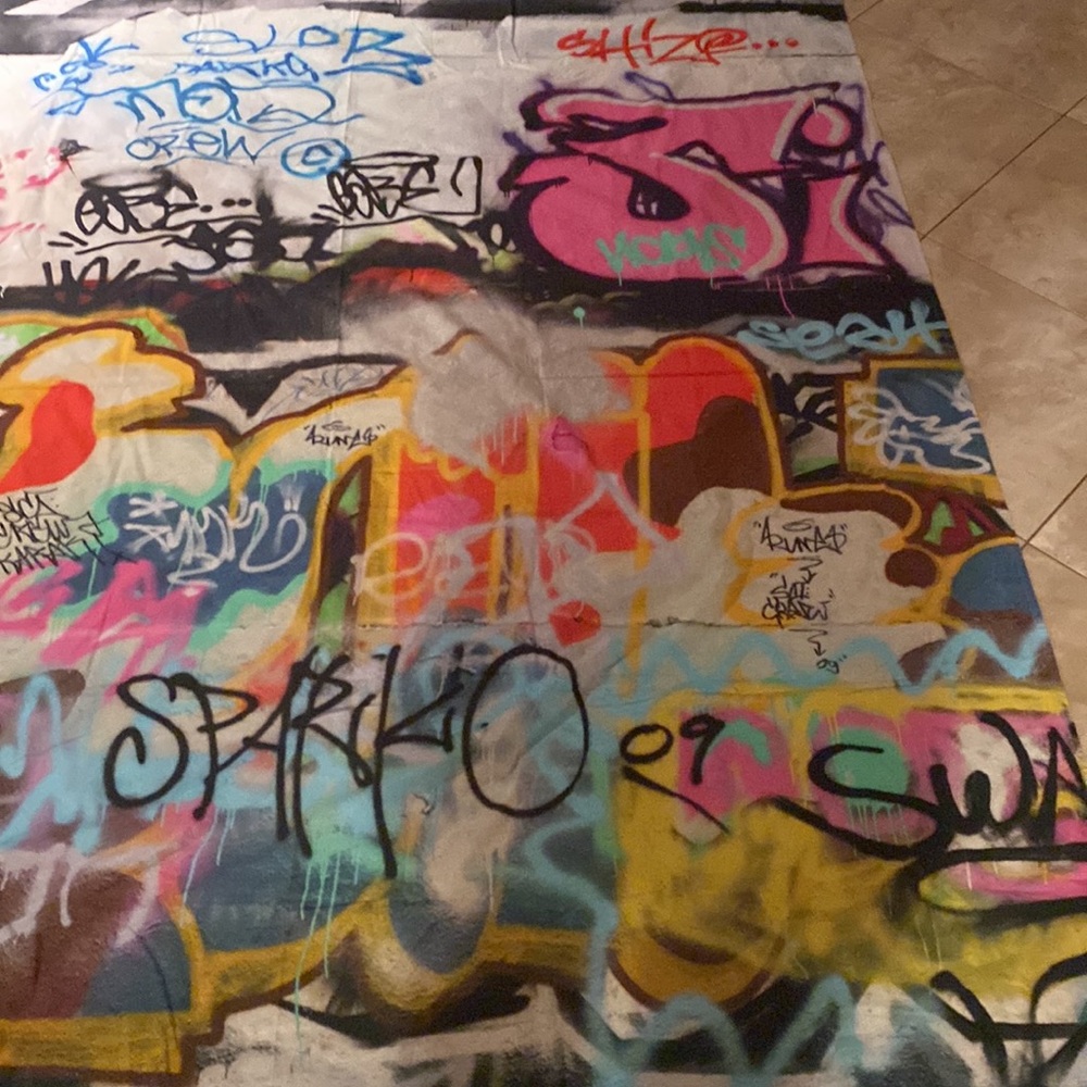 Urban Chic Street Hip Hop Art Grafitti Wall Tapestry (7’ x 10’) - Picture 3 of 8